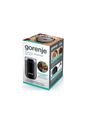 Gorenje Кофемолка роторна 150Вт, об'єм зерен-45г, пластик/метал, чорний