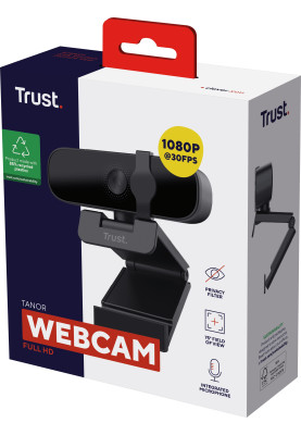 Trust Вебкамера Tanor,Full HD, 30 fps, fixed focus, чорний