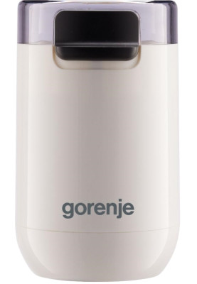 Gorenje Кавомолка роторна 150Вт, об'єм зерен-45г, 3 ступеня помолу, пластик/метал, білий