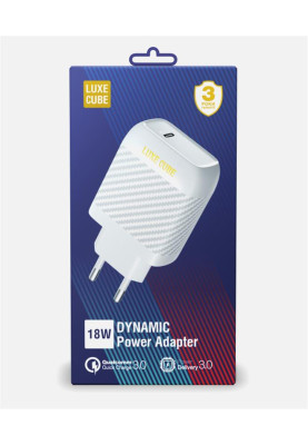 Мережевий зарядний пристрій Luxe Cube Dynamic 18W (1USBх3A) White (4446689880643)