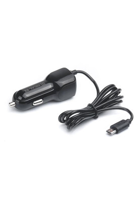 Автомобільний зарядний пристрій REAL-EL CA-15 (2USB, 2.1A) Black + кабель microUSB