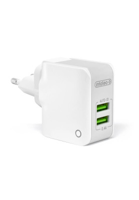 Мережевий зарядний пристрій Intaleo TCA242 (2USB, 2.4A) White (1283126477492)