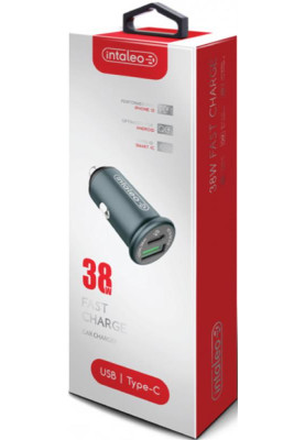 Автомобільний зарядний пристрій Intaleo CCGQPD238 (2USB, 3A) Grey (1283126509971)