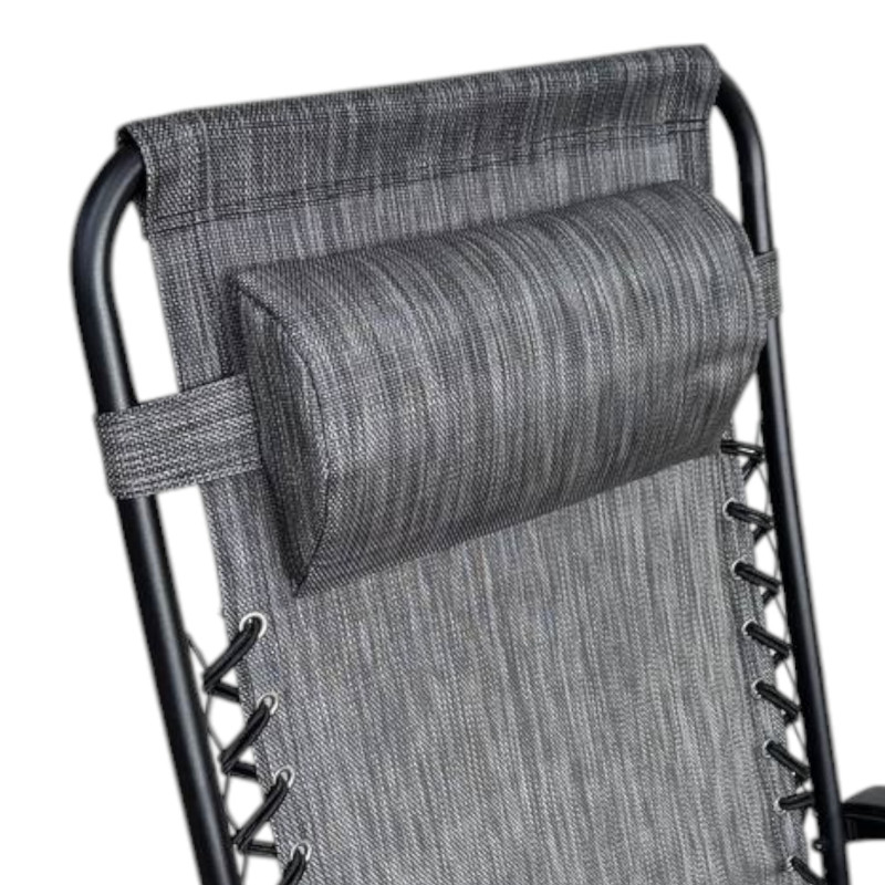 Раскладное кресло шезлонг LEOBRO Zero Gravity Grey (LB-ZGC-A1-GRY)