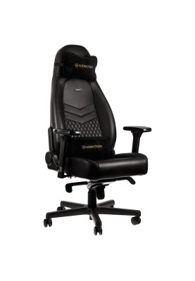 Комп'ютерне крісло для геймера Noblechairs Icon real leather black (NBL-ICN-RL-BLA)
