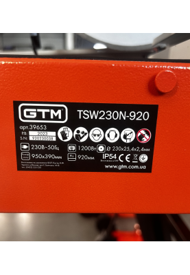 Електроплиткоріз TSW230N-920 220В/1200Вт довжина різу 920мм, круг 230*25,4мм
